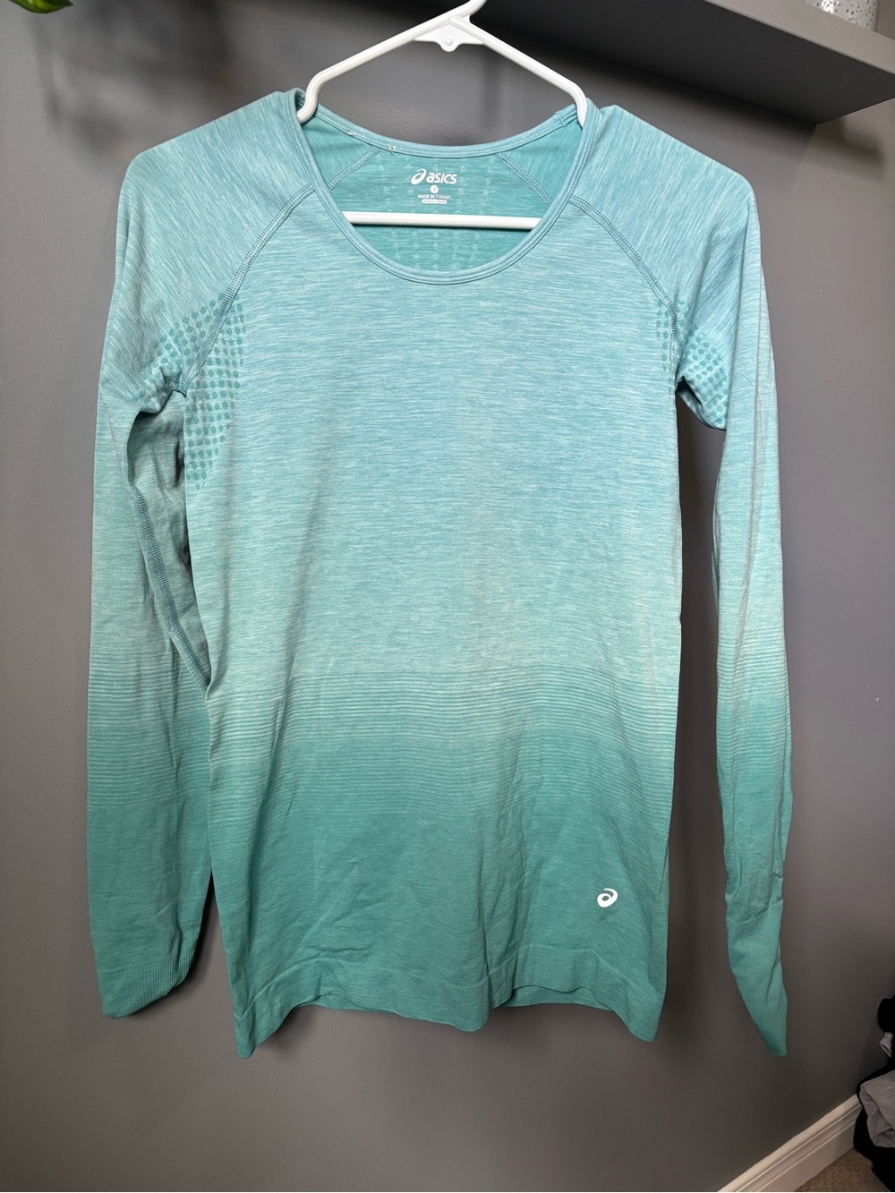 ASICS Teal Ombre Long Sleeve Running Top